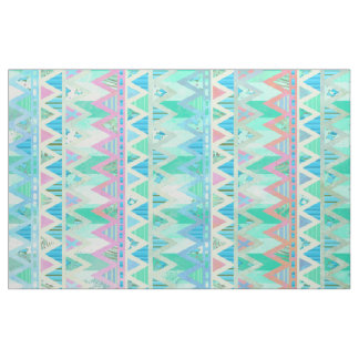 Tissu Tribal Aztec Chevron Light Pastel Turquoise Aqua F