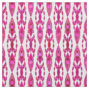 Tissu Tribal Batik - Burqundy et Fuchsia Pink