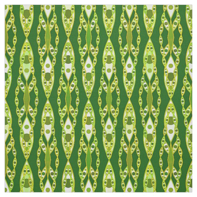 Tissu Tribal Batik - Dark Green et Avocado (Échantillon)
