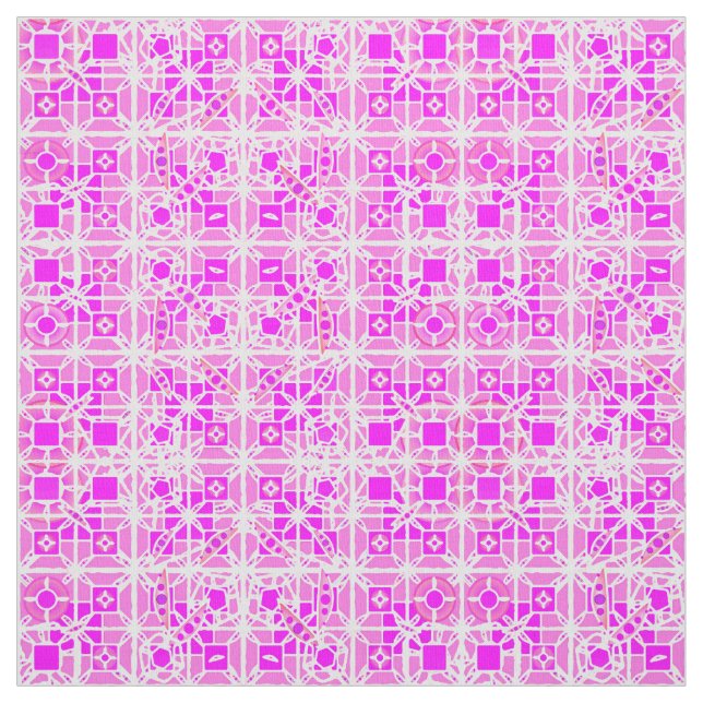 Tissu Tribal Batik - tons roses et orchidées (Échantillon)