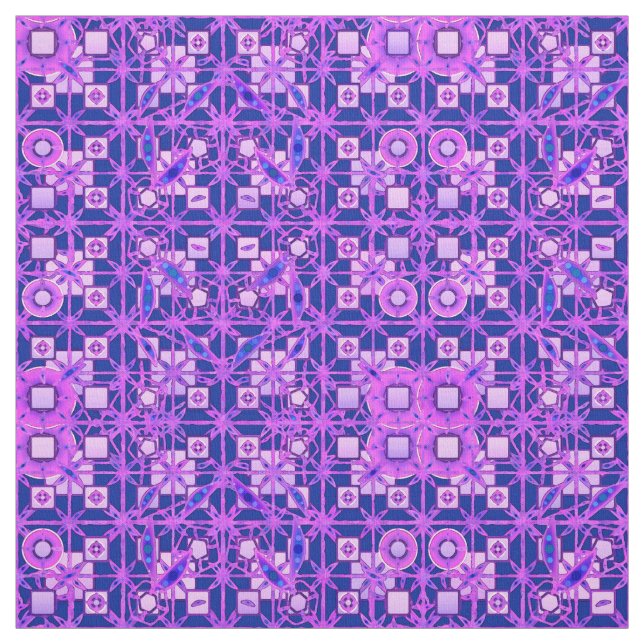 Tissu Tribal Batik - tons violets (Échantillon)