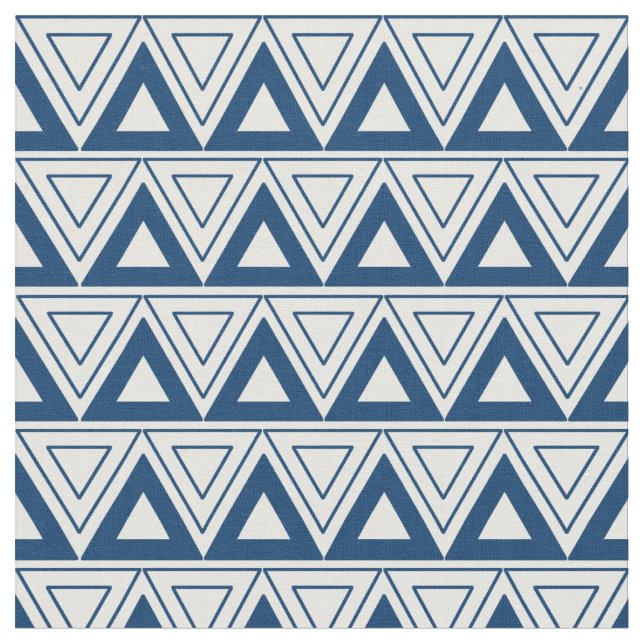 Tissu tribal bleu de triangle par Stickelberry (Fermer)