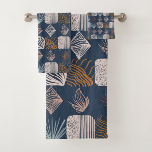 Tissu Tribal des Caraïbes : bleu marine, Boho