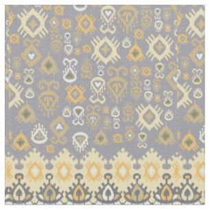 Tissu tribal moderne d'Ikat aux pastels terreux