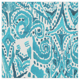 Tissu Tribal nautique Ikat de sirène d'Aqua de #MERMLIF