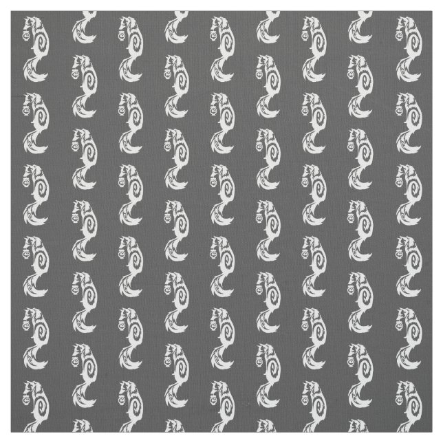 Tissu Tribal subtil de Fox Kitsune avec la lanterne (Échantillon)