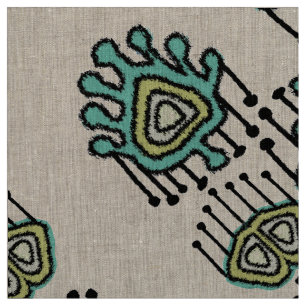 Tissu Tribal Tribal Jaune Moderne