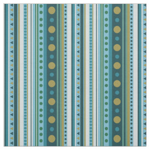 Tissu Tribal Turquoise Blue Stripes