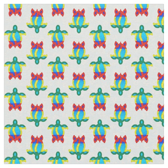 Tissu Tribal Turtle Floral (Fermer)