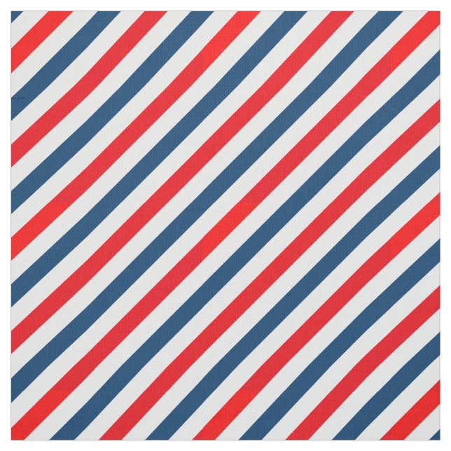 Tissu Tricolor Diagonal Lines (bleu, blanc, rouge) (Échantillon)