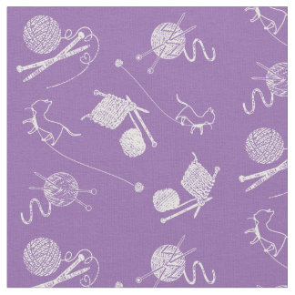 Tissu Tricot Chats Motif Blanc Design Couleur Sélection