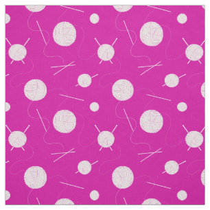 Tissu Tricot rose blanc à motifs