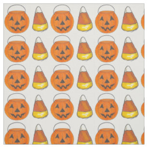 Tissu Tricoter ou traiter Citrouille Candy Corn Hallowee