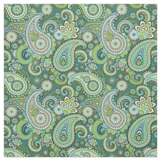 Tissu Trippy Hippy Retro Paisley (Échantillon)
