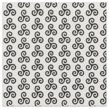 Triskele à trois spirales celtique noir sur blanc