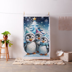 Tissu Trois manchots adorables