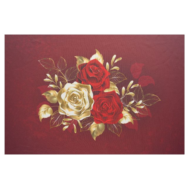 Tissu Trois Roses de bijoux (Yard)