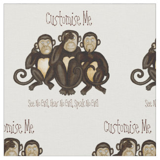 Tissu Trois singes sages