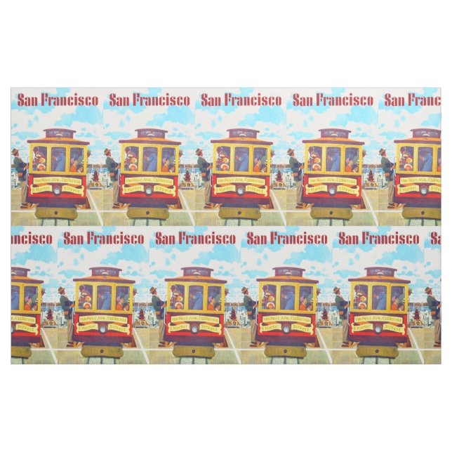 Tissu Trolley Car San Francisco California Golden Gate (Yard)
