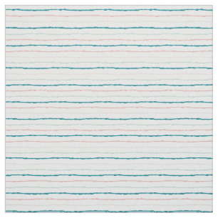 Tissu Tropic Breeze Monnaie Turquoise et Motif rayé rose