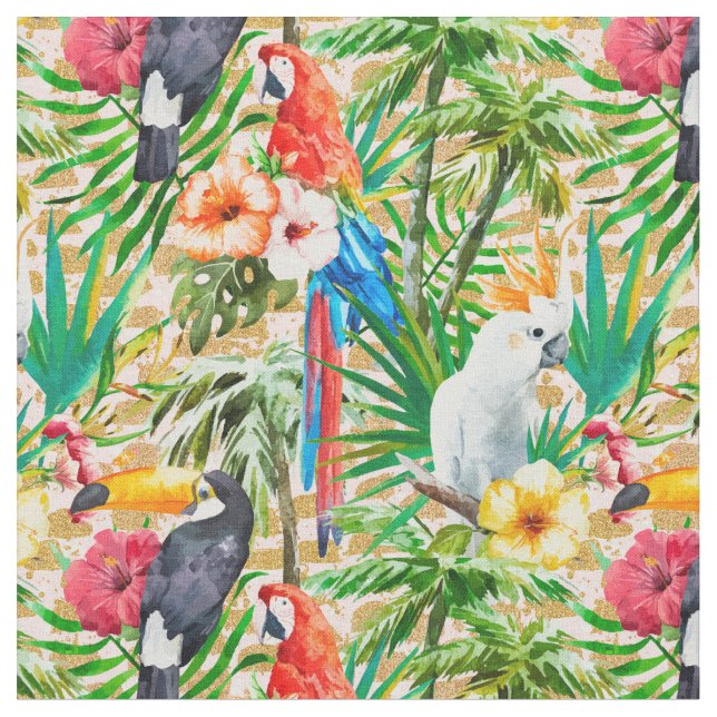 Tissu Tropical Birds (Fermer)
