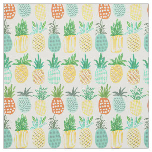 Tissu tropical de l'été   de l'ananas  