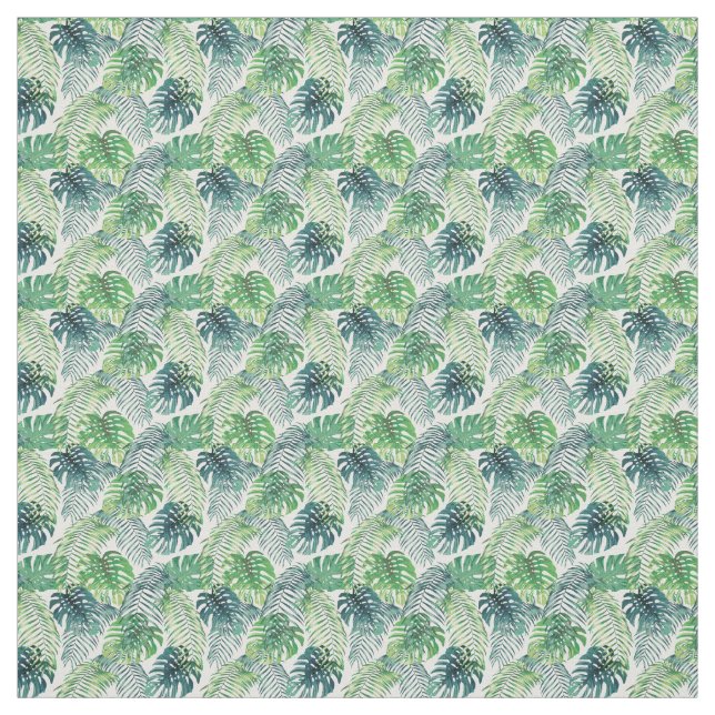 Tissu Tropical Jungle Feuilles Fabric (Échantillon)