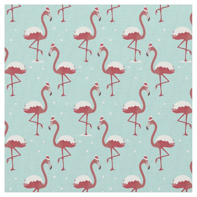 Tissu Tropical Winter Flamingo Pattern (Fermer)