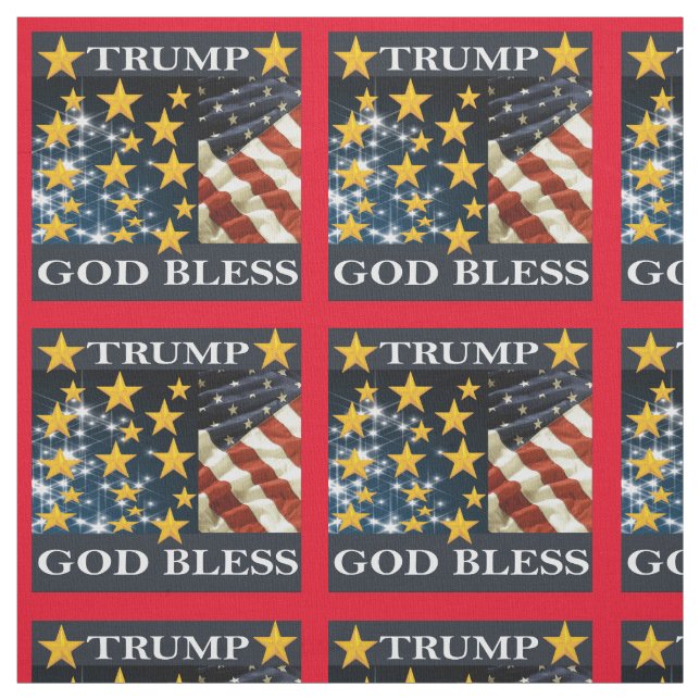 TISSU TRUMP 2020 DIEU BLESS (Échantillon)