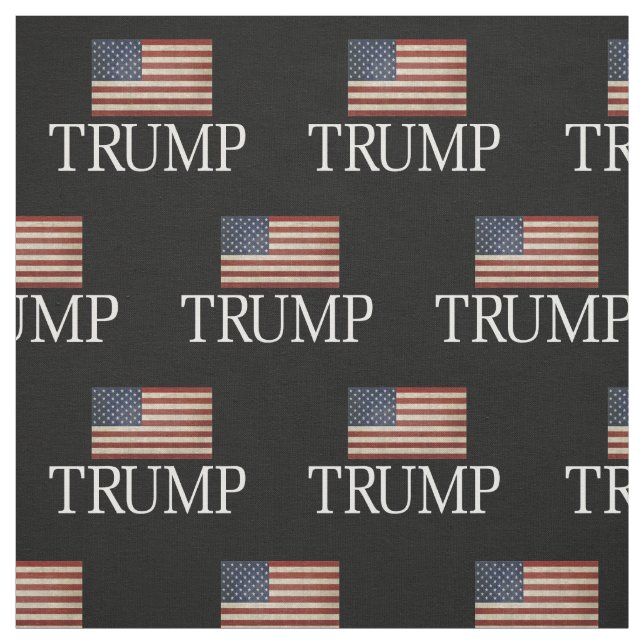 Tissu Trump 2024 Fabric avec drapeau Vintage américain (Échantillon)