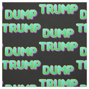 Tissu Trump noir vert rétro