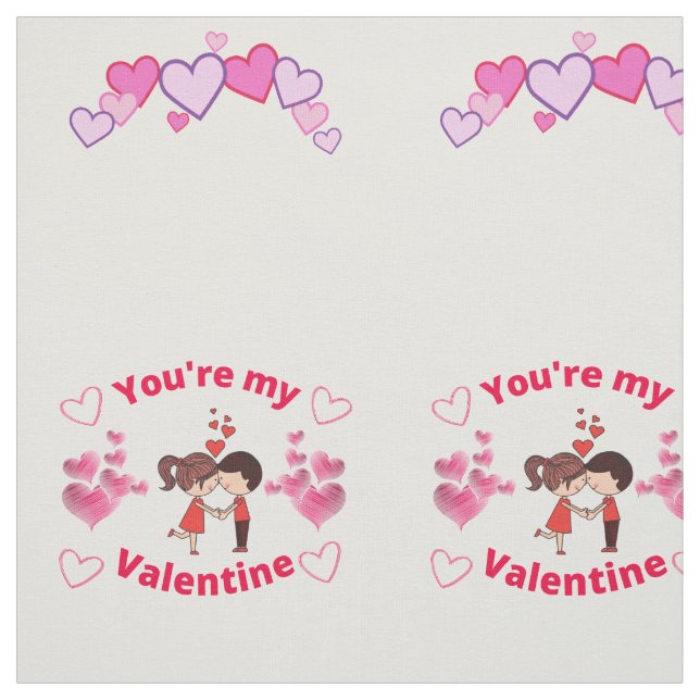 Tissu Tu es ma Saint Valentin (Échantillon)