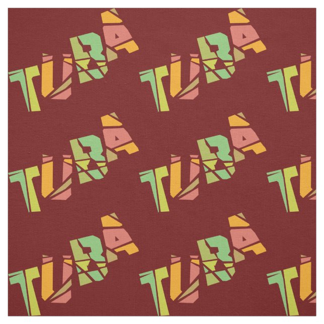 Tissu Tuba texte craqué (Échantillon)