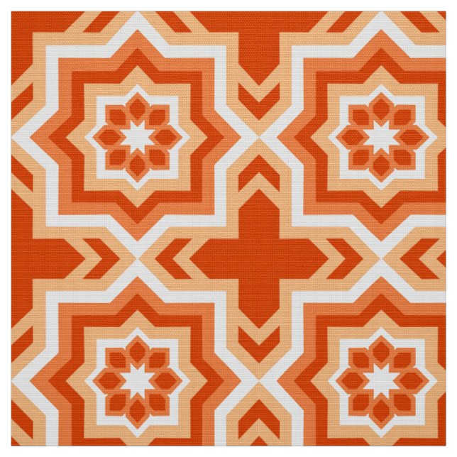 Tissu Tuile, mandarine et orange-clair marocains (Échantillon)