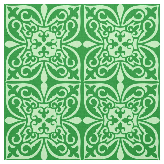 Tissu Tuile marocaine - vert émeraude (Échantillon)