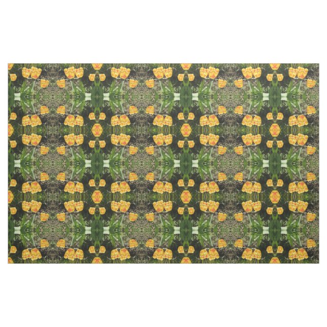 Tissu Tulipes dans le Sun Floral Patterned Craft Fabric (Fat Quarter)