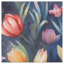 Tulipes d'aquarelle (Abstraites)