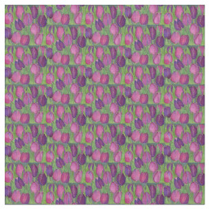 Tissu Tulipes pourpres Fabric