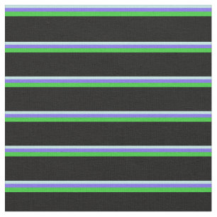 Tissu Turquoise, bleu ardoise moyen, vert citron et noir