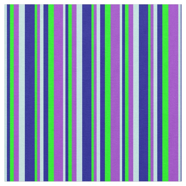 Tissu Turquoise, Bleu foncé, Chaux et Orchidée foncée (Fermer)