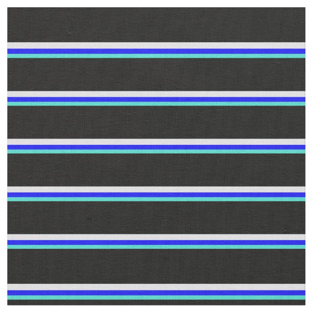 Tissu Turquoise, Bleu, Lavande et Noir (Fermer)