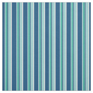 Tissu Turquoise Blue Seafoam Green Stripes Motif