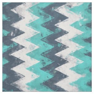 Tissu Turquoise Chevron