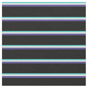 Tissu Turquoise, Crème à la menthe, Ardoise foncée Bleu