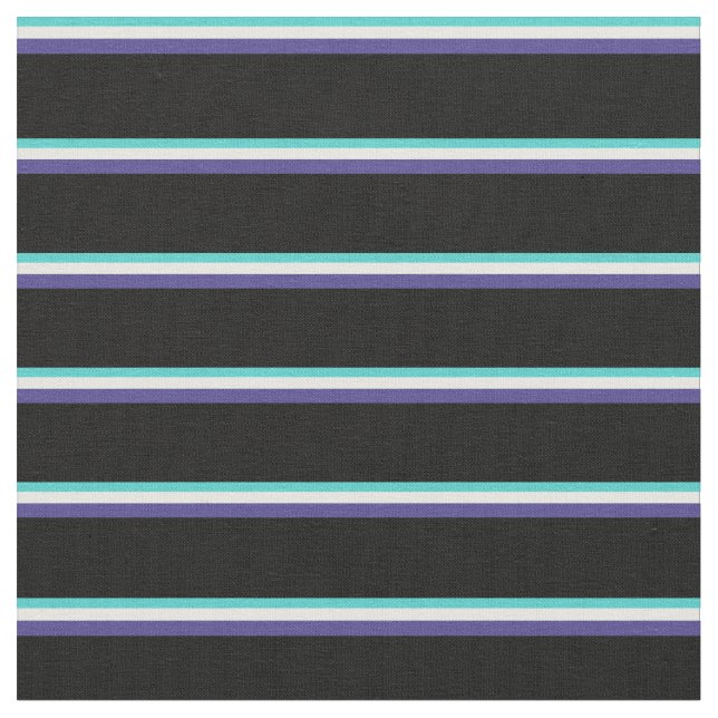 Tissu Turquoise, Crème à la menthe, Ardoise foncée Bleu  (Fermer)