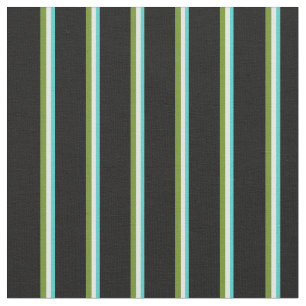 Tissu Turquoise, Crème à la menthe, Vert & Noir