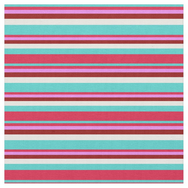 Tissu Turquoise, Crimson, Violet, Rouge foncé et Blanc (Fermer)