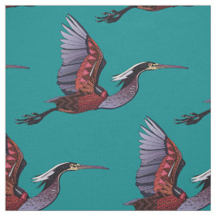 Tissu turquoise d'Agami héron