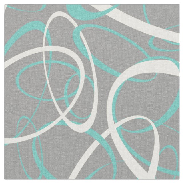 Tissu turquoise et blanc rétro obtient toute couleur arr (Fermer)