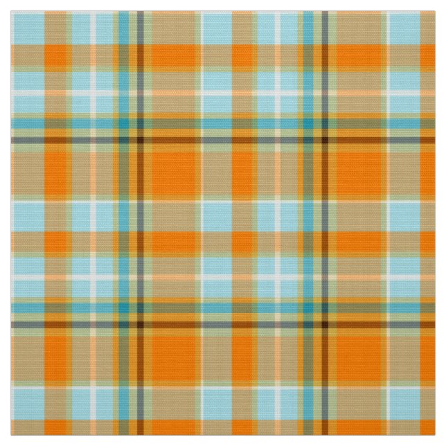 Tissu Turquoise et coutume orange de cm (Échantillon)